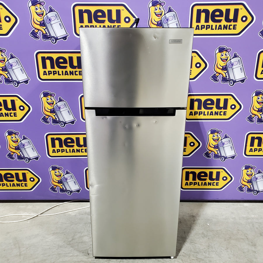 Vissani 7.2 cu. ft. Top Freezer Refrigerator in Fingerprint Resistant Stainless Steel Look MDTF7SSES4 - Scratch & Dent (Moderate)