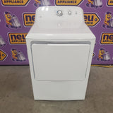 GE White Electric 6.2 Cu. Ft. Capacity Dryer with Shallow Depth and Up to 120 Ft. Venting Capability GTX33EASKWW - Scratch & Dent (Minor)