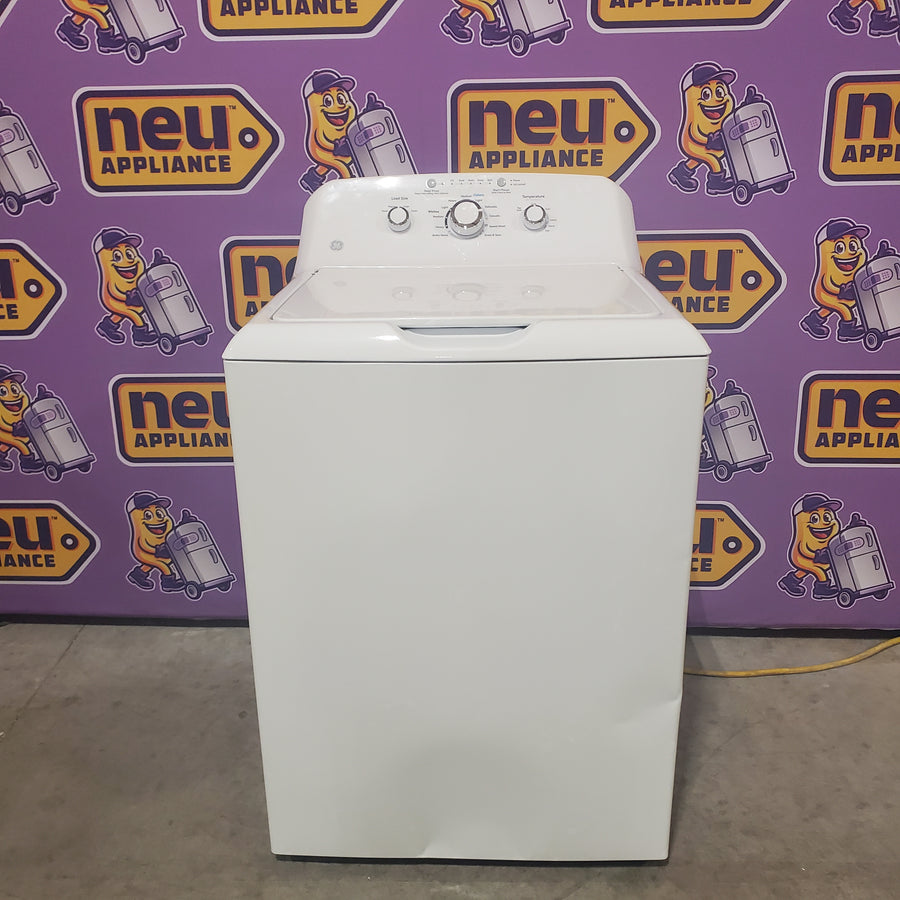 GE® 3.8 cu. ft. Capacity Washer with Stainless Steel Basket in White GTW330ASKWW - Certified Refurbished