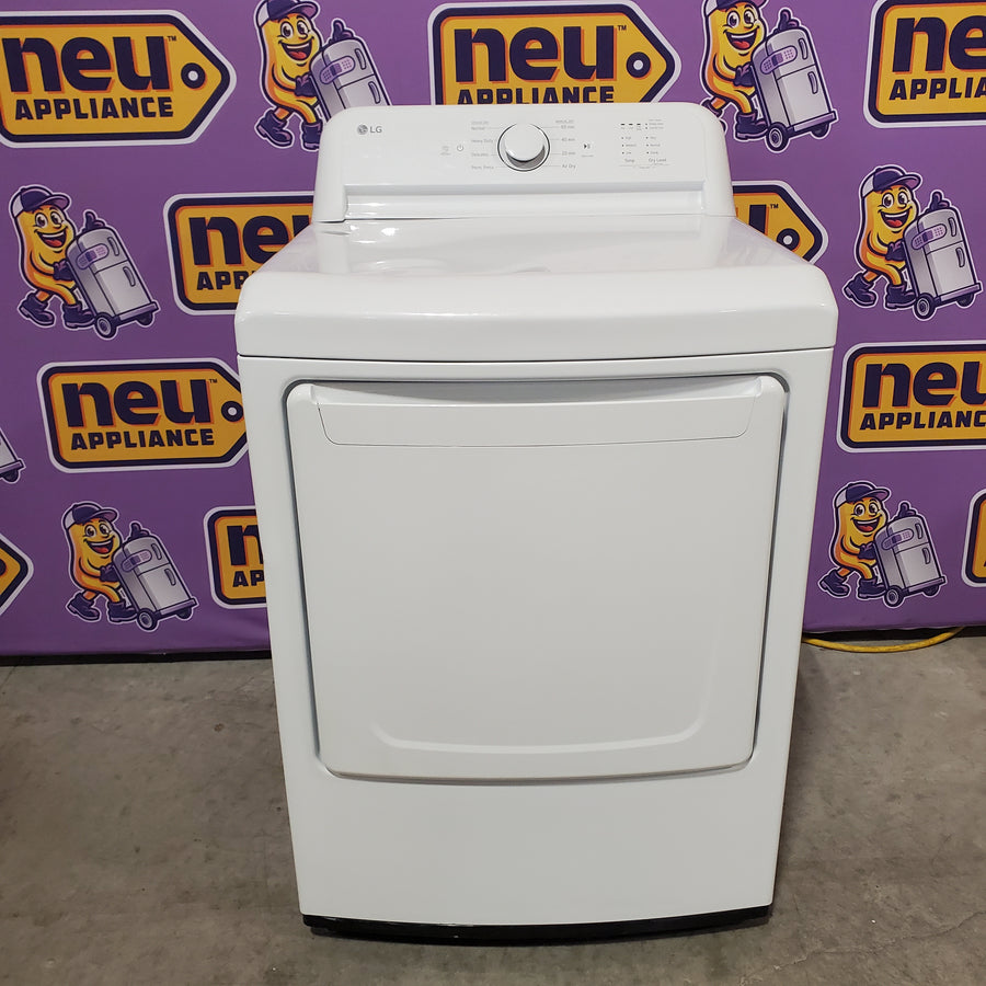 LG Top Load 4.1 Cu. Ft. Washer with TurboDrum Technology in White WT6105CW - Certified Refurbished and LG 7.3 Cu. Ft.  Electric Rear Control Ultra Large Capacity Dryer in White with Sensor Dry DLE6100W - Certified Refurbished