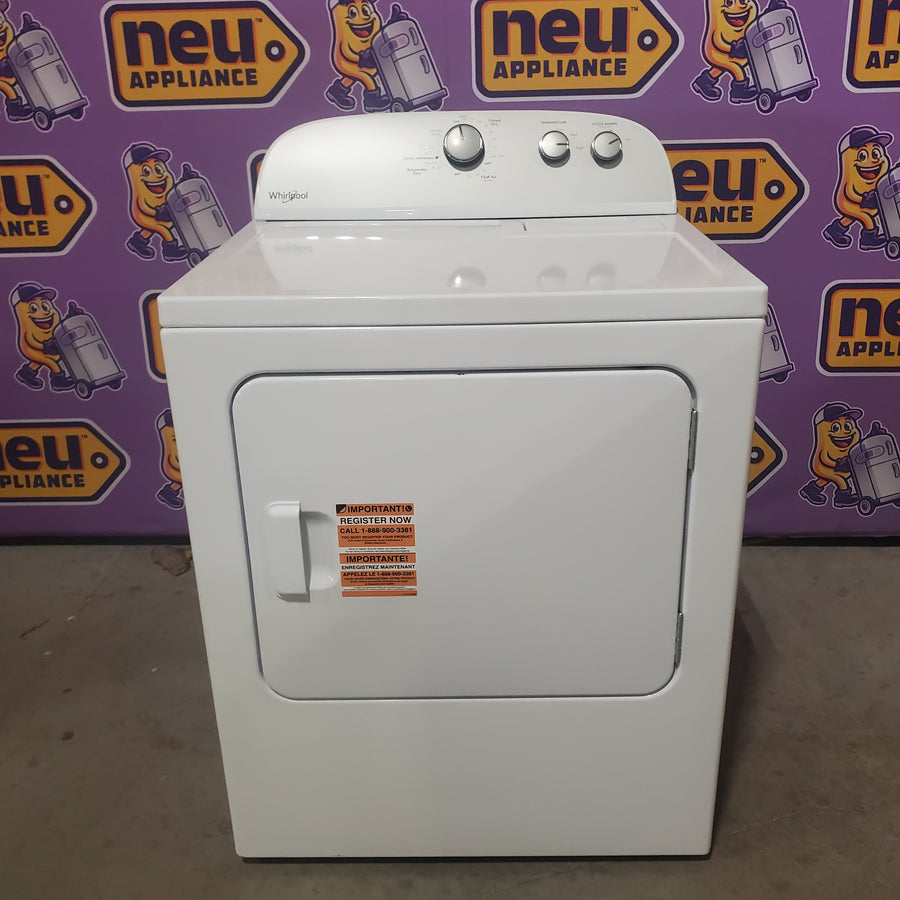 Whirlpool 4.3-cu ft  High Efficiency Impeller Medium Top-Load Washer in White WTW5000DW - Open Box and Whirlpool White Electric Extra Large 7.0 Cu. Ft. Dryer with Wrinkle Shield WED4815EW - Scratch & Dent (Minor)