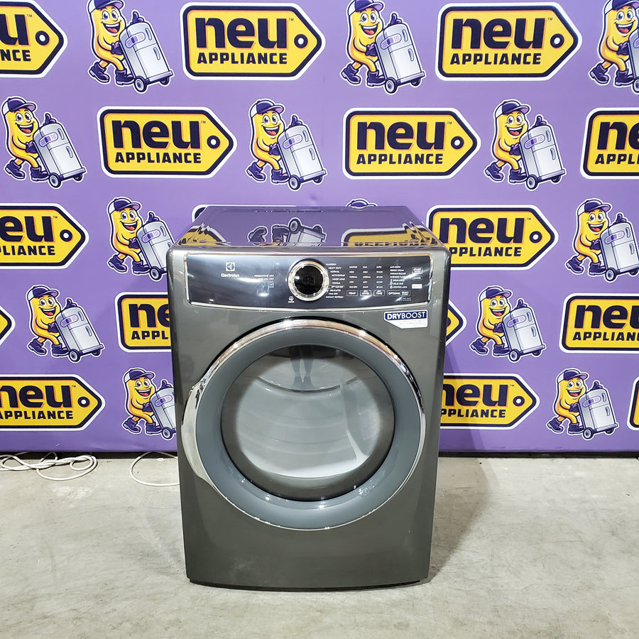 Electrolux Titanium Front Load 600 Series 4.5 Cu. Ft. Washer with Smartboost ELFW7637AT - Scratch & Dent (Minor) and Electrolux 500 Series Electric Steam 8.0 cu ft ENERGY STAR Dryer with Instant Refresh Cycle  ELFE7537AT - Scratch & Dent (Moderate)