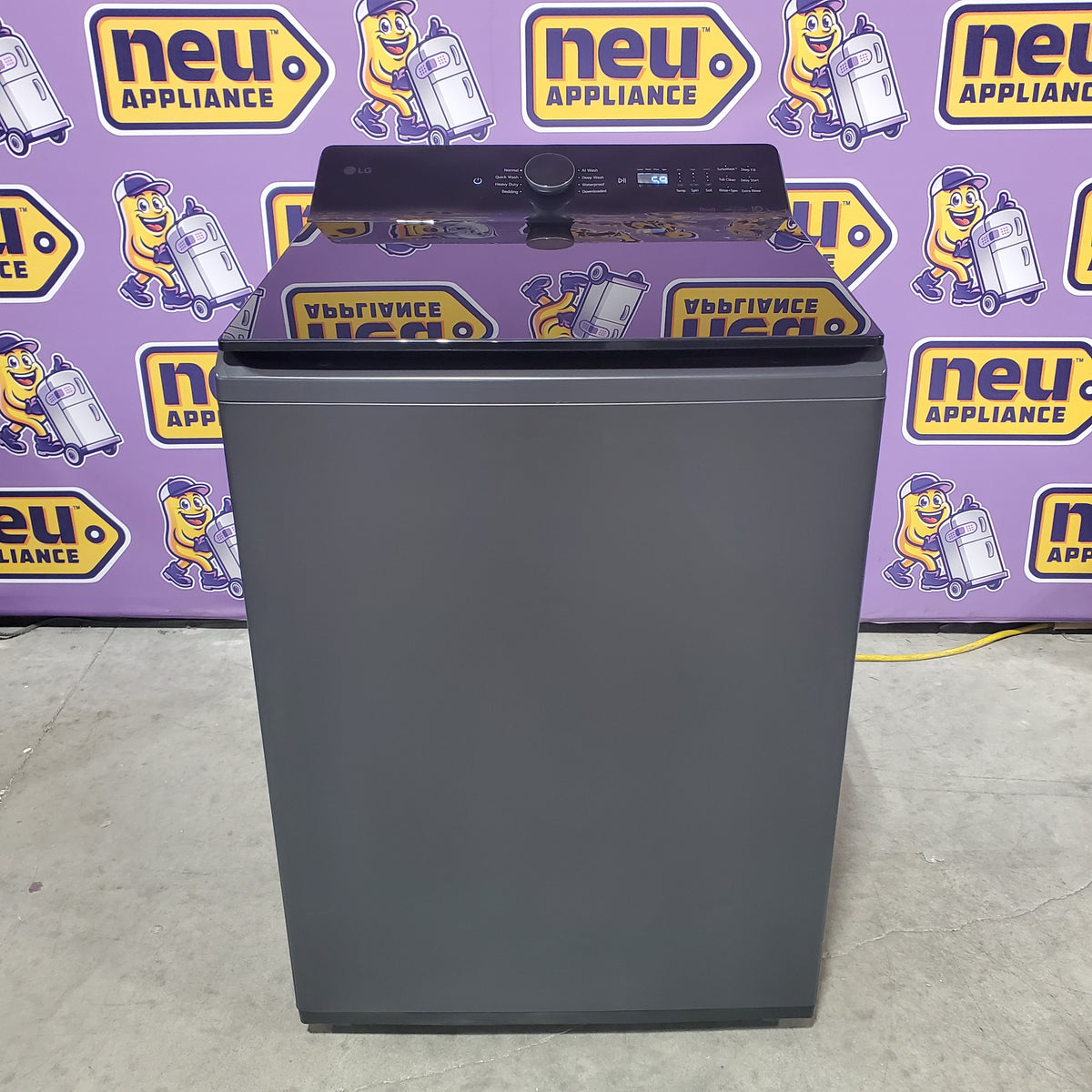 LG 5.3 cu. ft. Smart Top Load Washer with 4-Way® Agitator, TurboWash3D Technology, and AI Sensing EasyUnload™ WT8405CB - Scratch & Dent (Minor)