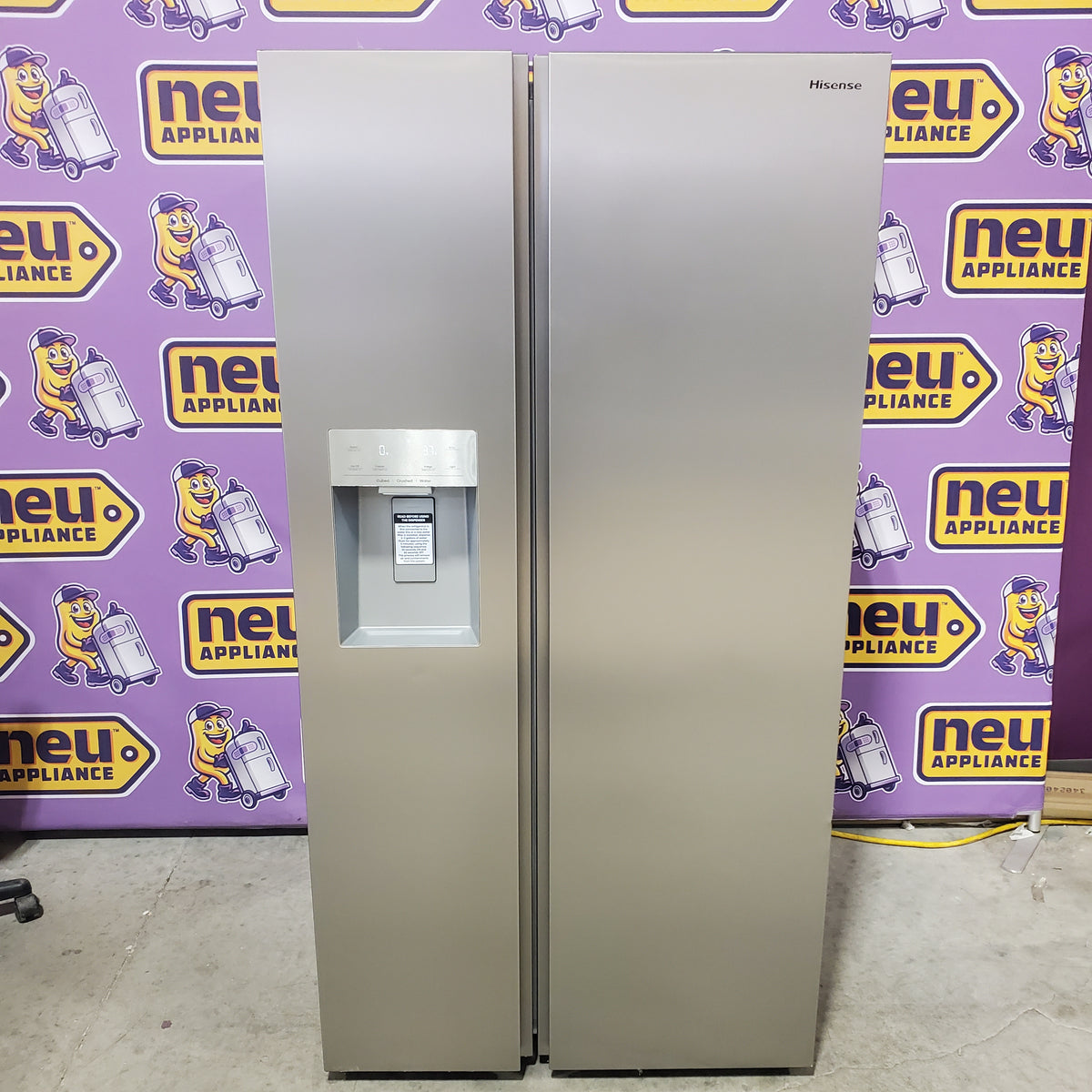 Hisense 29.1 cu. ft. Standard Depth Side by Side Refrigerator Stainless Steel HRS290P5FSE - Open Box