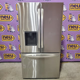 LG 26 cu ft ENERGY STAR Counter-Depth Smart French Door Refrigerator in Fingerprint Resistant Stainless Steel with Dual Ice Maker LRFXC2606S - Scratch & Dent (Moderate)