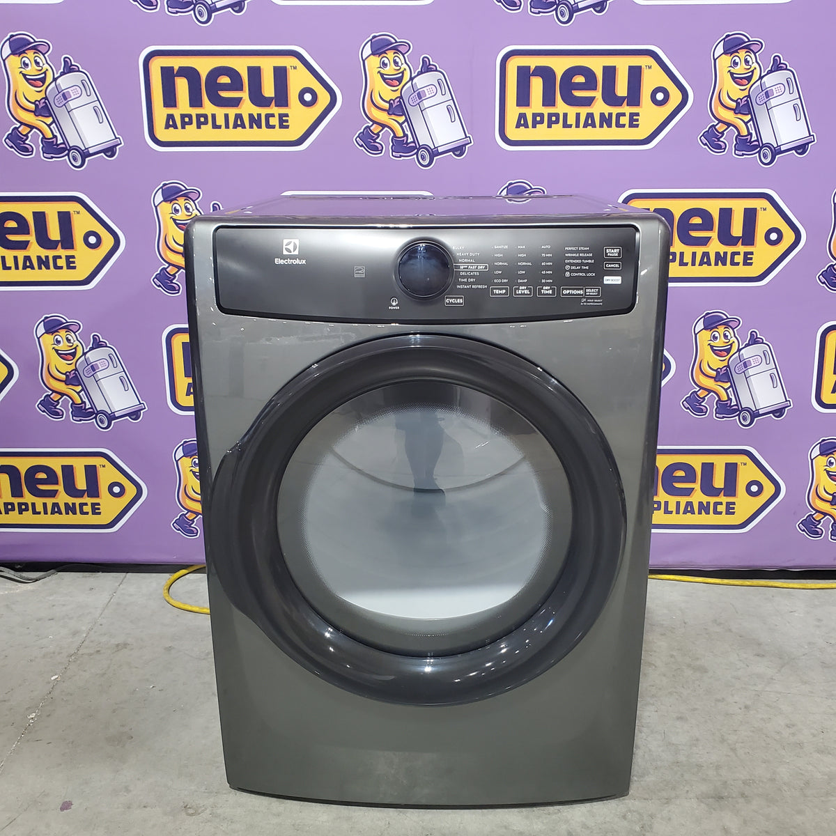 Electrolux 8-cu ft Stackable Vented Electric Dryer with Steam Cycle in Titanium ELFE7437AT - Scratch & Dent (Minor)