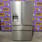 Hisense PureFlat 25.6-cu ft 4-Door Smart French Door ENERGY STAR Refrigerator in Stainless Steel with Ice Maker, Water and Ice Dispenser HRM260N6TSE - Scratch & Dent (Moderate)