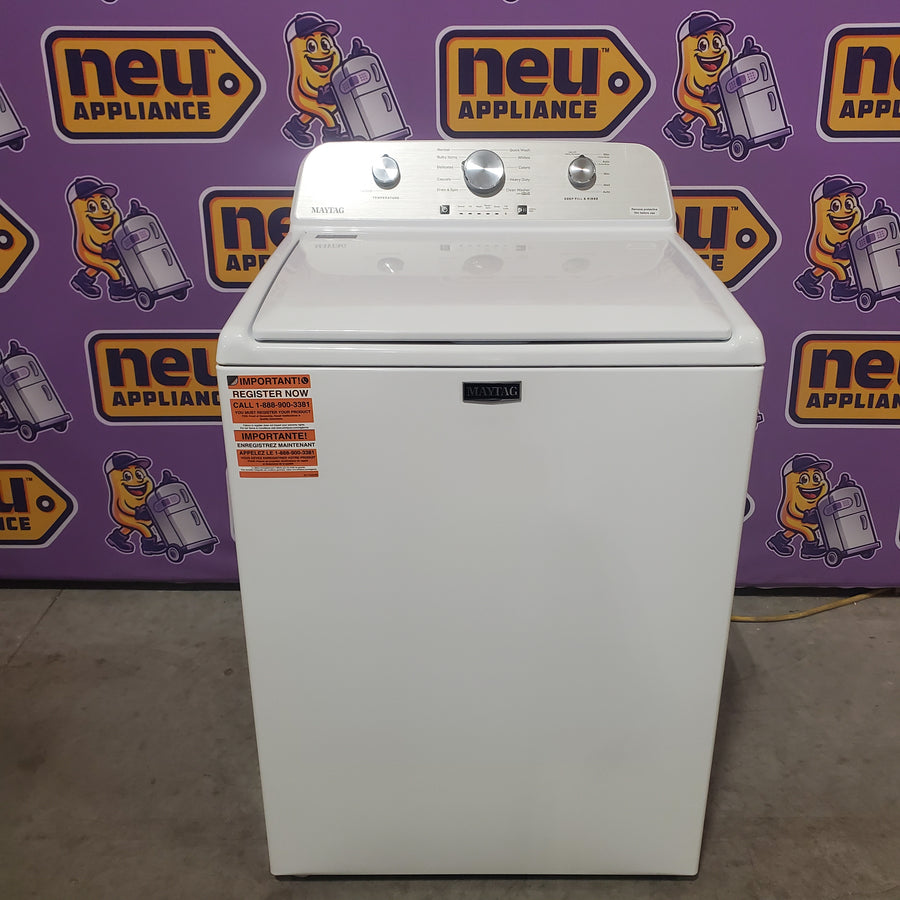 Maytag 4.5 cu. ft. Capacity Top Load Washer with Power™ Agitator and Deep Fill MVW4505MW - Open Box and Maytag 7.0 cu. ft. Capacity Top Load Electric Wrinkle Prevent Dryer 16321 - MED4500MW - Scratch & Dent (Minor)