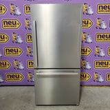 Hisense Counter Depth Bottom Freezer 17.2 Cu. Ft. Refrigerator with LED Lighting and Super Cool and Super Freeze in Fingerprint Stainless Steel HRB171N6ASE - Scratch and Dent (Minor)