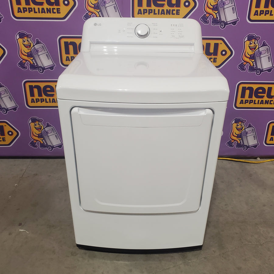 LG 7.3 Cu. Ft. Electric Rear Control Ultra Large Capacity Dryer in White with Sensor Dry DLE6100W - Open Box