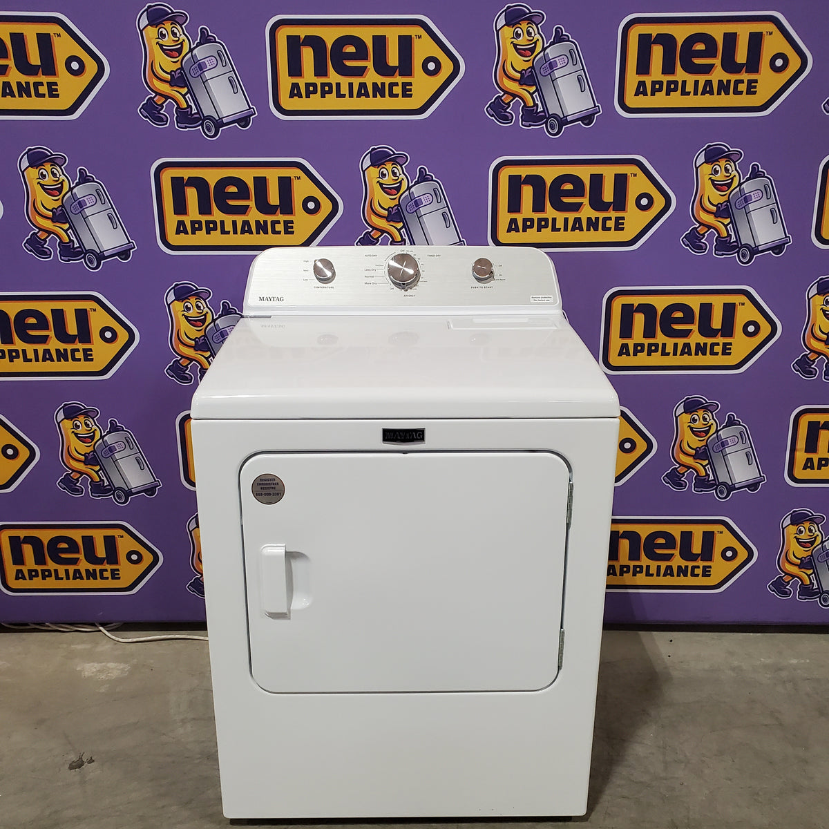 MayTag 7.0 cu. ft. Top Load Electric Wrinkle Prevent Dryer MED4500MW - Scratch & Dent (Minor)