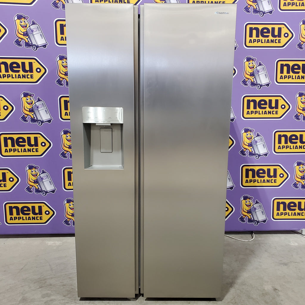 Hisense 29.1 cu. ft. Standard Depth Side by Side Refrigerator Stainless Steel 22321474 - HRS290P5FSE - Scratch & Dent (Moderate)