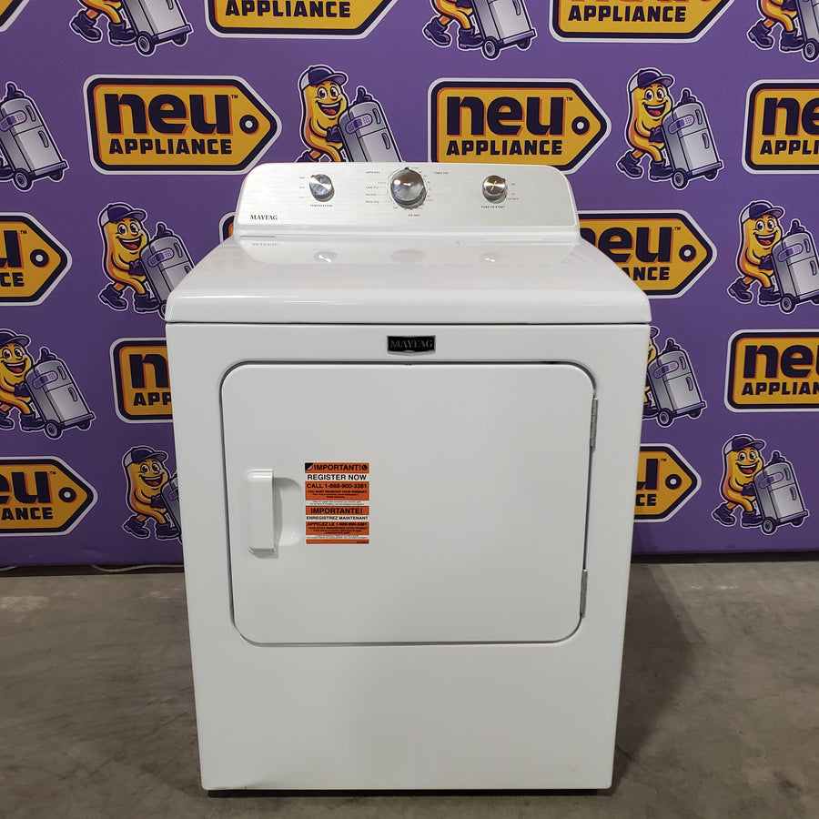 Maytag 4.2 Cu. Ft. Capacity Top Load Washer in White MTW4205SW - Scratch & Dent (Minor) and MayTag 7.0 cu. ft. Top Load Electric Wrinkle Prevent Dryer 16266 - MED4500MW - Scratch & Dent (Minor)