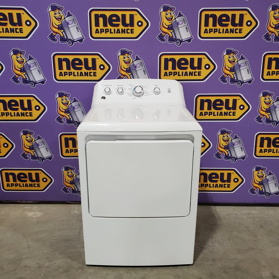 GE® 4.5 cu. ft. Capacity Washer with Stainless Steel Basket in White GTW465ASNWW - Certified Refurbished and GE White Electric 7.2 Cu. Ft. Dryer with Aluminized Alloy Drum GTD42EASJWW - Certified Refurbished