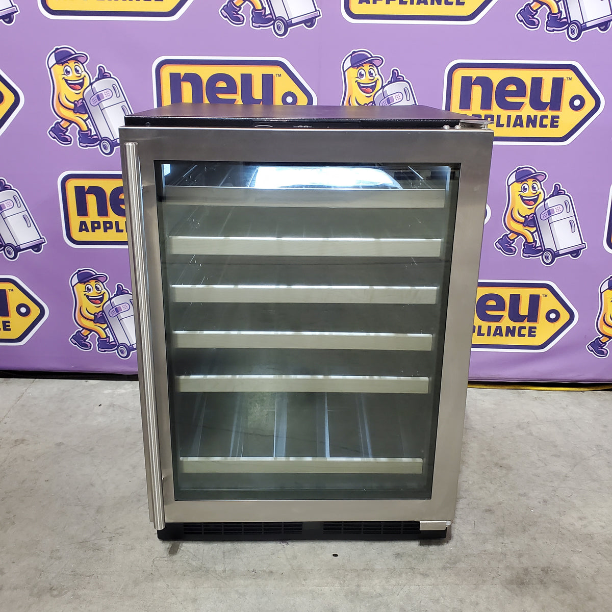 Marvel 24 Inch Wine Cooler with 45 Bottle Capacity, 6 Wine Racks, Glass Door, LED Light, and Electronic Controls MLWC324-SG01A - Scratch & Dent (Minor)