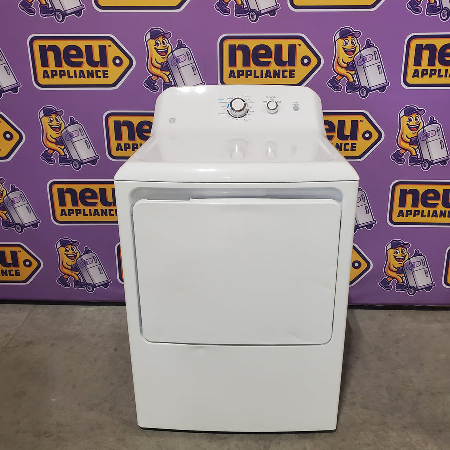 GE® 4.2 cu. ft. Capacity Washer with Stainless Steel Basket GTW335ASNWW - Certified Refurbished and GE 6.2 cu. ft. Capacity Electric Dryer with Up To 120 ft. Venting and Shallow Depth GTD33EASKWW - Certified Refurbished