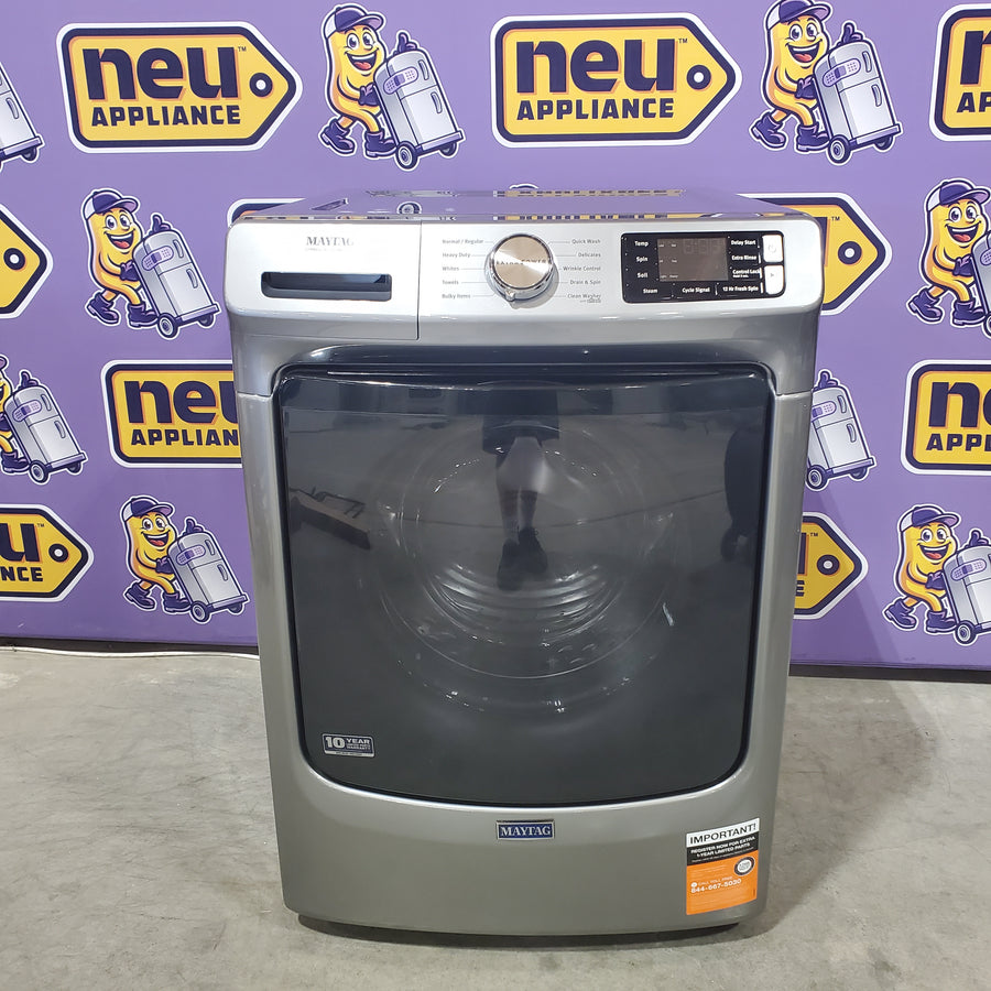 Maytag 4.5-cu ft High Efficiency Stackable Steam Cycle Front-Load Washer MHW5630HC - Open Box and Maytag 7.3-cu ft Stackable Vented ENERGY STAR Electric Dryer MED5630HC - Scratch & Dent (Minor)