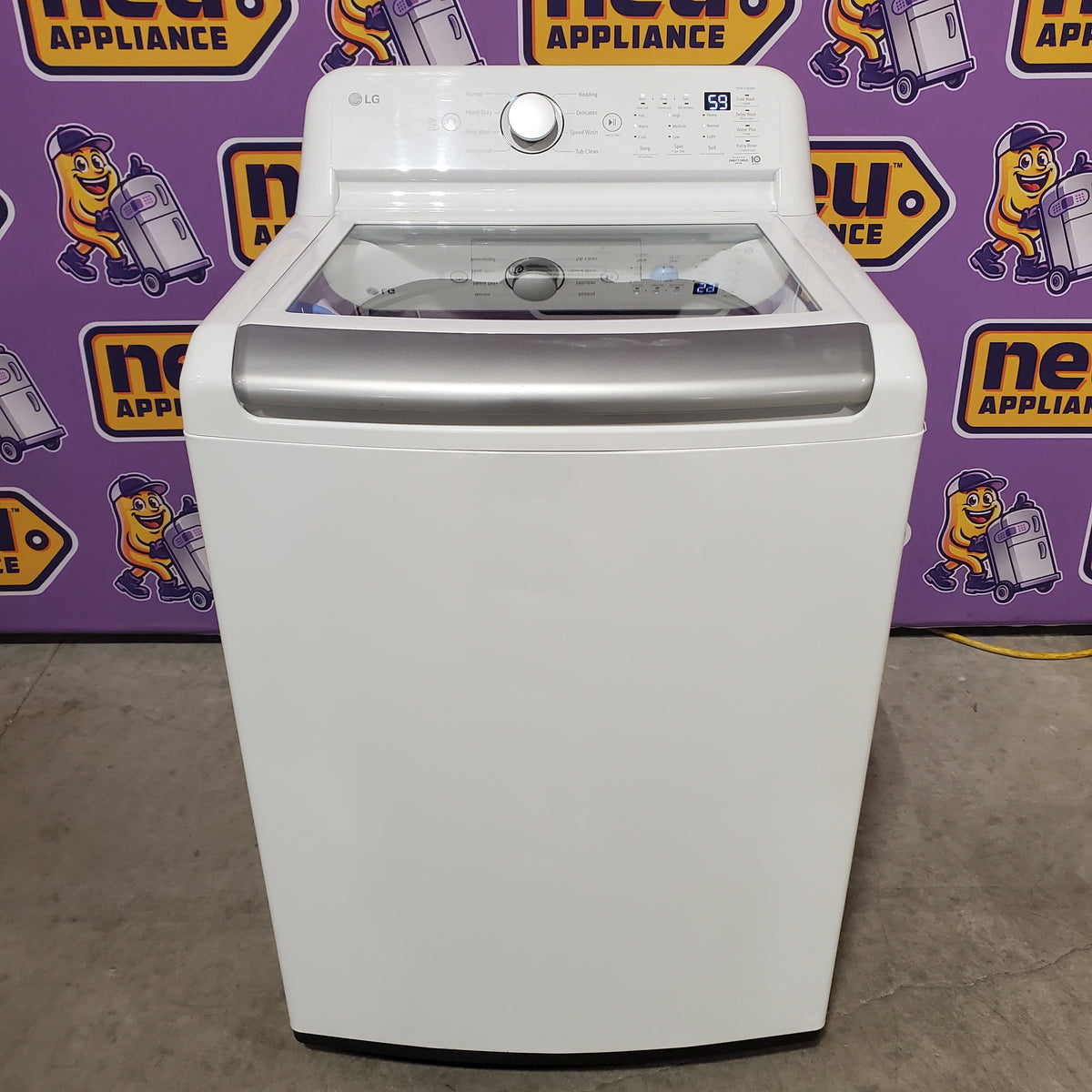 LG White Top Load 5.0 Cu. Ft. Mega Capacity Washer with TurboDrum Technology 3511217 - WT7150CW - Certified Refurbished