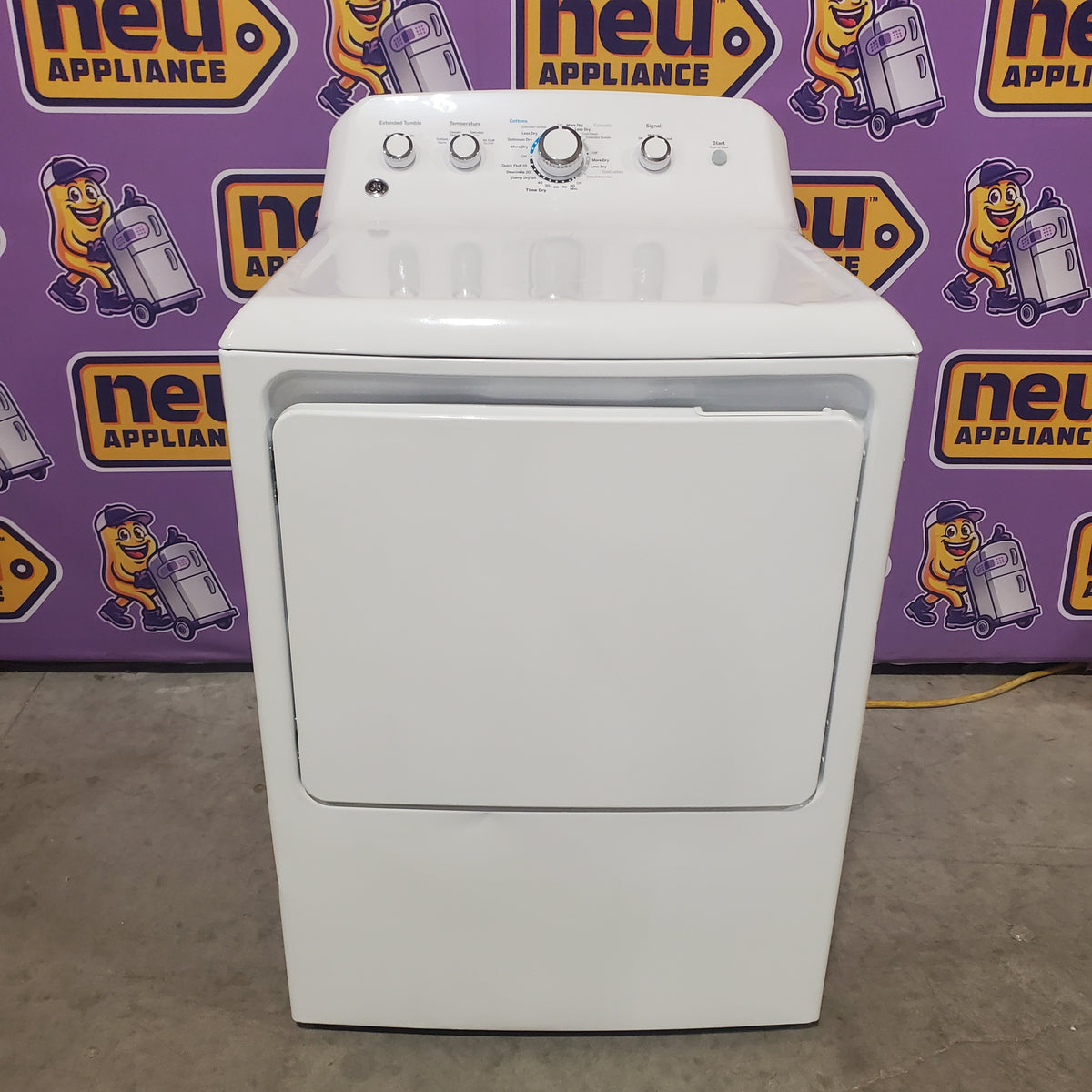 GE White Electric 7.2 Cu. Ft. Dryer with Aluminized Alloy Drum GTD42EASJWW - Certified Refurbished