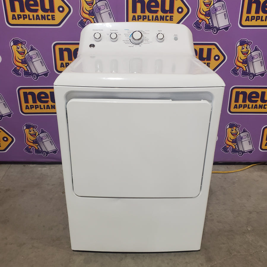 GE White Electric 7.2 Cu. Ft. Dryer with Aluminized Alloy Drum GTD42EASJWW - Certified Refurbished