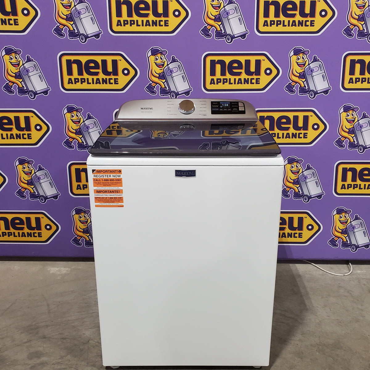 Maytag 5.2 Cu. Ft. Top Load Agitator Washer with Extra Power and Smart Appliance 22121506 - MTW6205RW - Scratch & Dent (Minor)