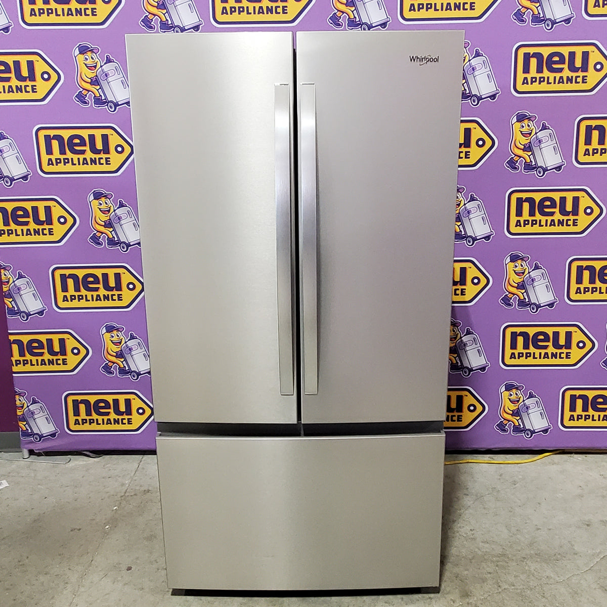 Whirlpool French Door 31 Cu. Ft. Refrigerator with Total Coverage Cooling in Fingerprint Resistant Stainless Steel WRFF3136SZ - Scratch & Dent (Minor)
