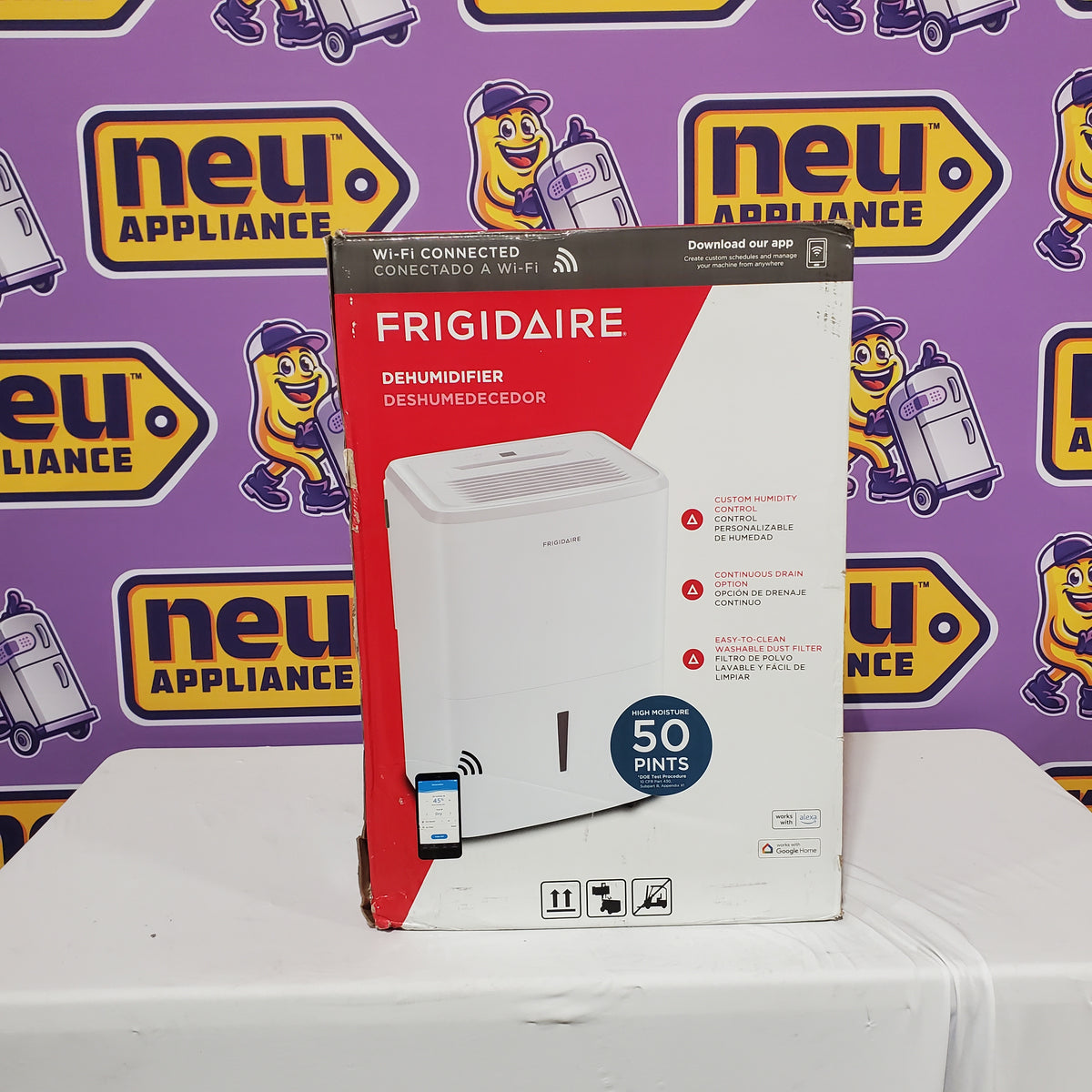Frigidaire 50 Pint Dehumidifier with Wi-Fi (Energy Star) FHDD5034Y1 - New in Box
