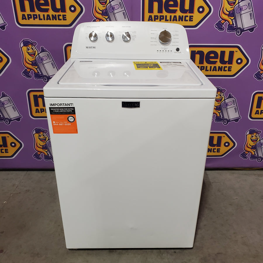Maytag Top Load 3.8 cu. ft. Washer with Deep Fill and Quick Wash Cycle MVW4005SW - Scratch & Dent (Minor) and Maytag Top Load Electric Wrinkle Prevent 7.0 cu. ft. Dryer with Auto Dry MED4005SW - Scratch & Dent (Moderate)
