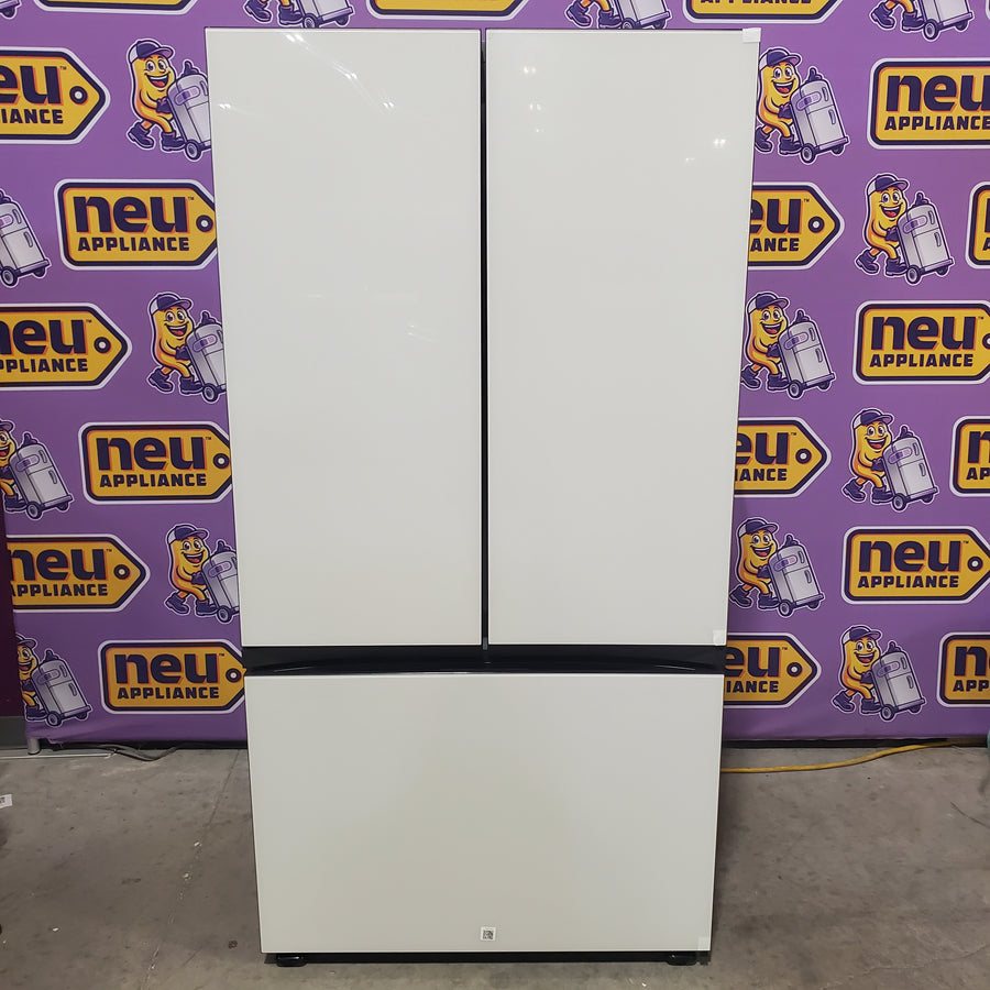 Samsung Bespoke Stainless Steel 3 Door French Door 30 Cu. Ft. Refrigerator with Beverage Center RF30BB660012 - Open Box