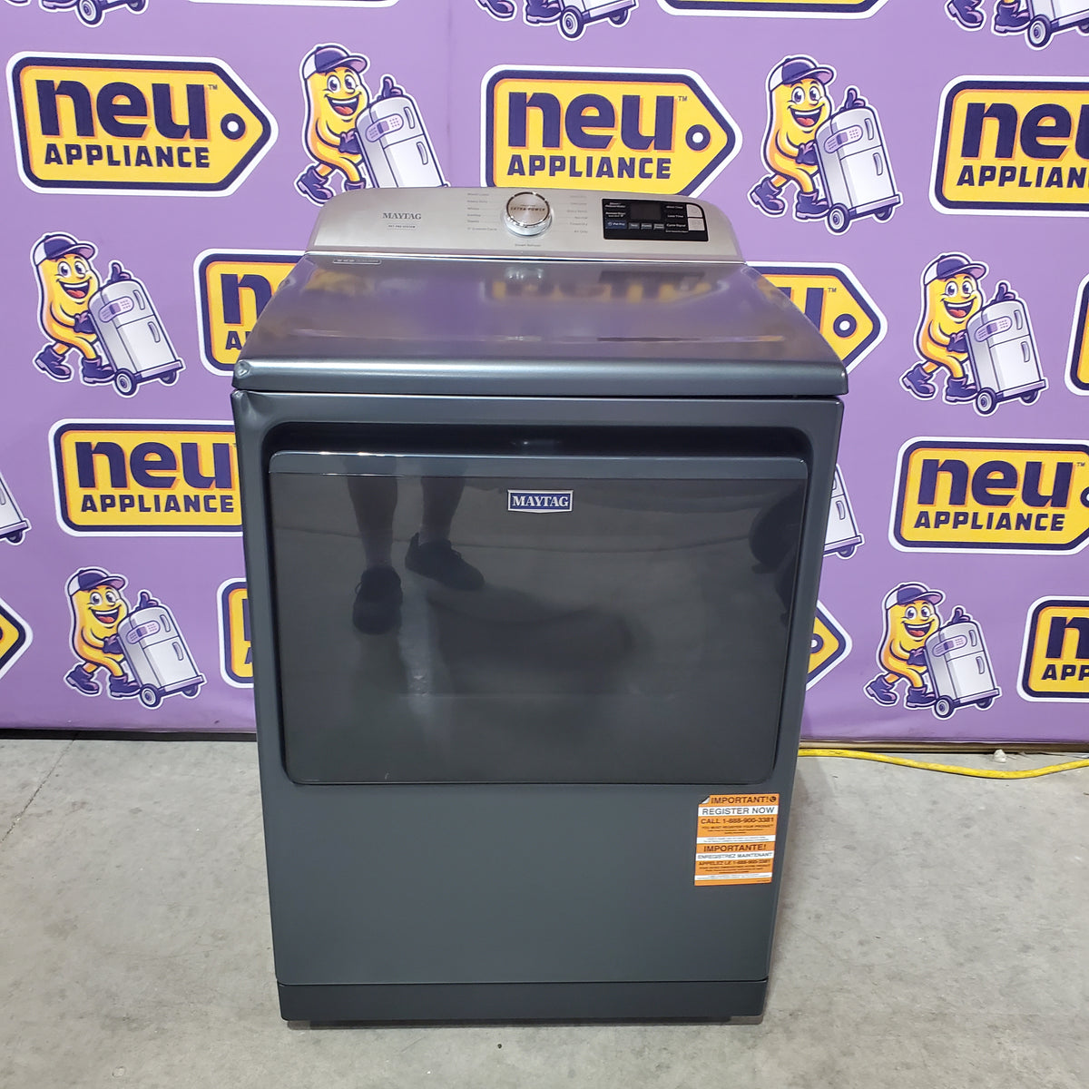 Maytag 7.4 Cu. Ft. Pet Pro Top Load Electric Dryer with Sanitize Cycle MED7205RF - Scratch & Dent (Minor)