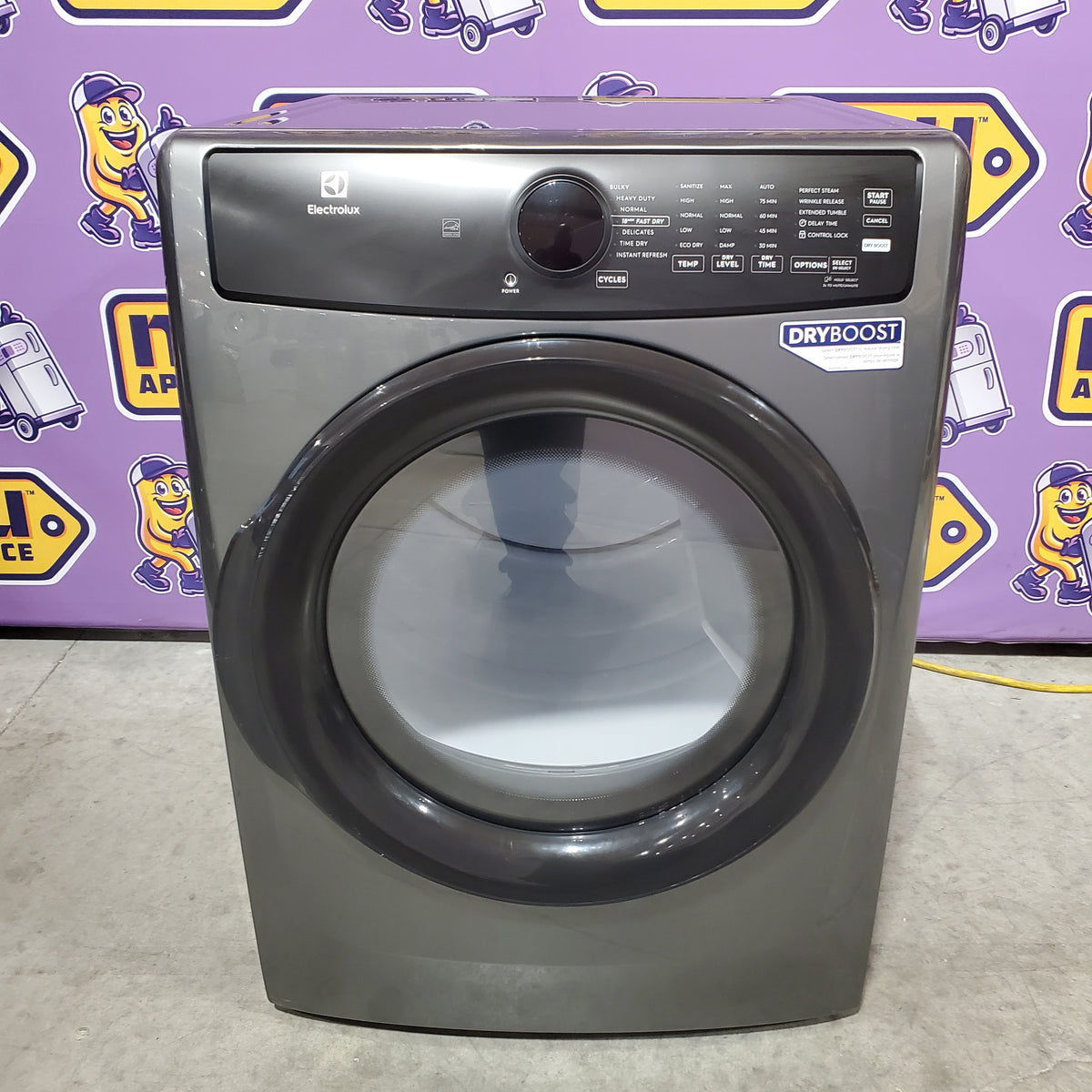 Electrolux 8-cu ft Stackable Vented Electric Dryer with Steam Cycle in Titanium ELFE7437AT - Scratch & Dent (Minor)