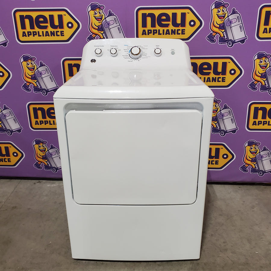 GE White Electric 7.2 Cu. Ft. Dryer with Aluminized Alloy Drum GTD42EASJWW - Certified Refurbished