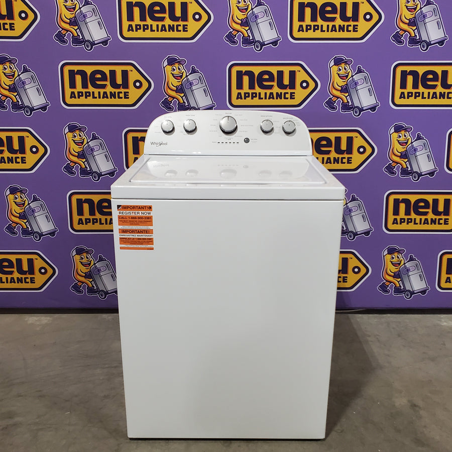 Whirlpool Top Load 3.5 Cu. Ft. Washer with Deep Water Wash Option WTW4816FW - Open Box and Whirlpool Vented 7.0 Cu. Ft. Electric Dryer 16261 - WED4815EW - Scratch & Dent (Moderate)