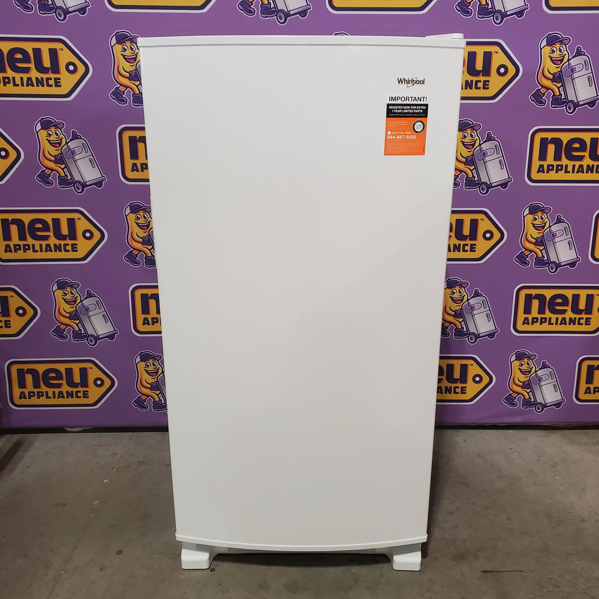 Whirlpool 16 cu. ft. Upright Freezer with LED Lighting WZF34X16DW - Scratch & Dent (Minor)