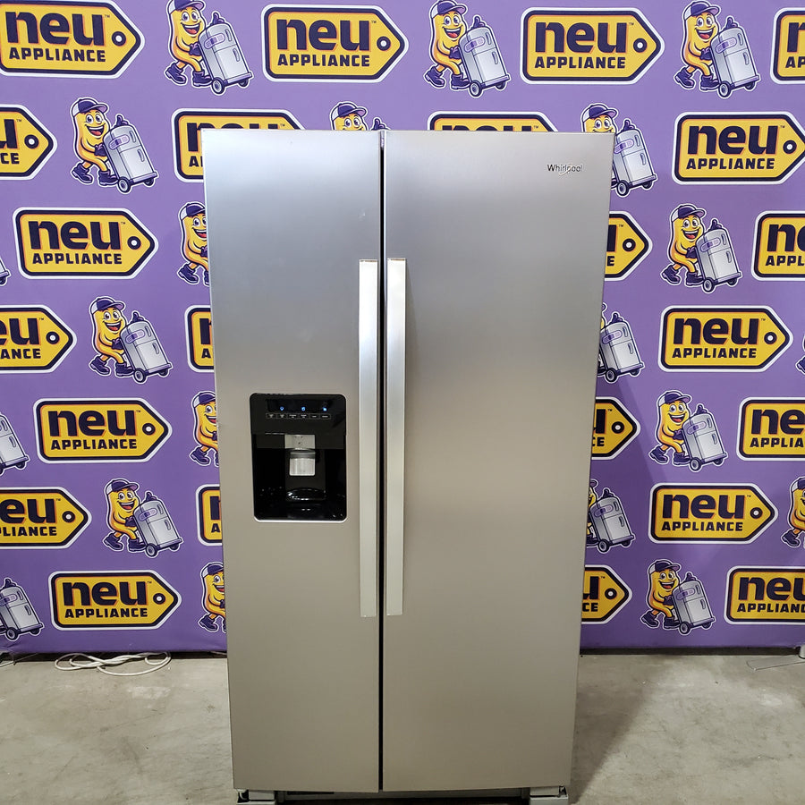 Whirlpool 24 cu ft Capacity Side By Side Refrigerator with Ice and Water Dispenser in Fingerprint Resistant Stainless Steel WRS315SDHZ - Scratch & Dent (Minor)