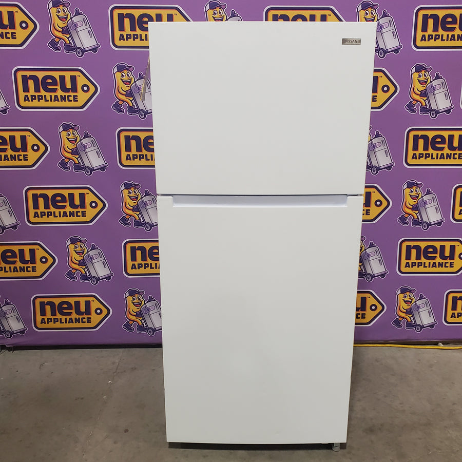 Vissani 18.1 cu. ft. Top Freezer Refrigerator with Adjustable Glass Shelving in White, Garage Ready MDTF18WHR5 - Scratch & Dent (Minor)