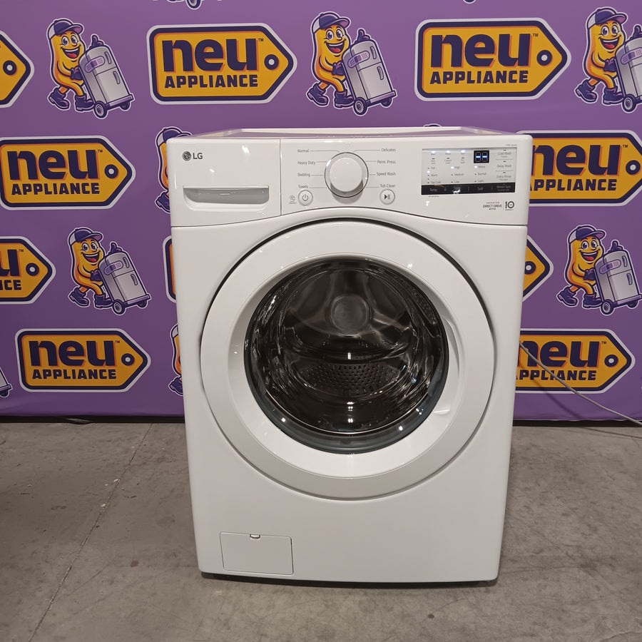 LG Ultra Large Capacity Front Load 4.5 Cu. Ft. Washer in White with ColdWash Technology WM3400CW - Scratch & Dent (Minor) and LG 7.4 cu. ft. Large Capacity Electric Dryer in White 16264 - DLE3400W - Scratch & Dent (Minor)