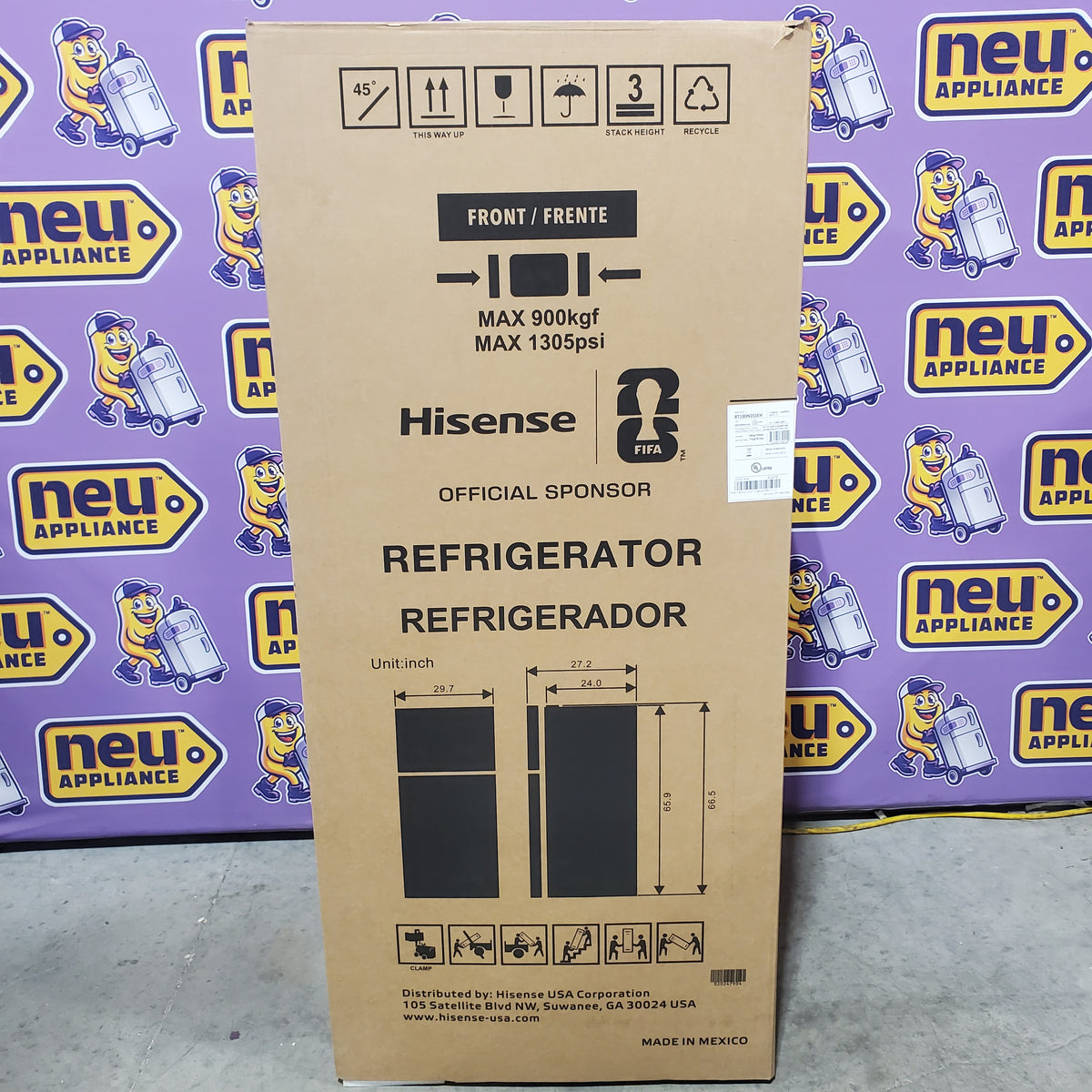 Hisense 18.1-cu ft Counter-Depth 30-in Wide Top-Freezer Refrigerator Garage Ready ENERGY STAR Certified in Stainless Steel RT180N3SSEH - Scratch & Dent (Minor)