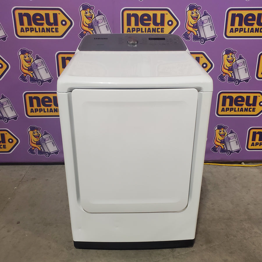 Samsung White Top Load 5.0 Cu. Ft. Washer with Active Water Jet WA50R5200AW - Open Box and Samsung White Electric 7.4 Cu. Ft. Dryer with Sensor Dry DVE50R5200W - Certified Refurbished