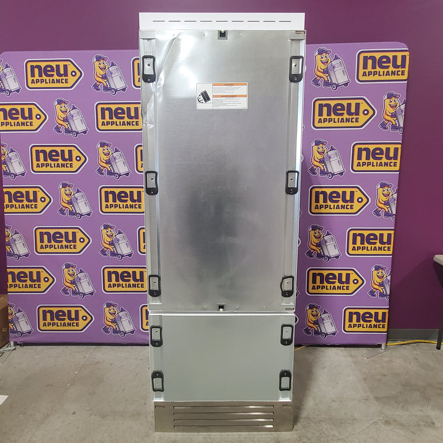 Bertazzoni 30 Inch Panel Ready Built-In Bottom Mount Refrigerator with 15.5 cu. ft. Capacity, Digital Touch-Controls, Lateral Airflow System, and Ice Maker 1119382 - Scratch & Dent (Major)