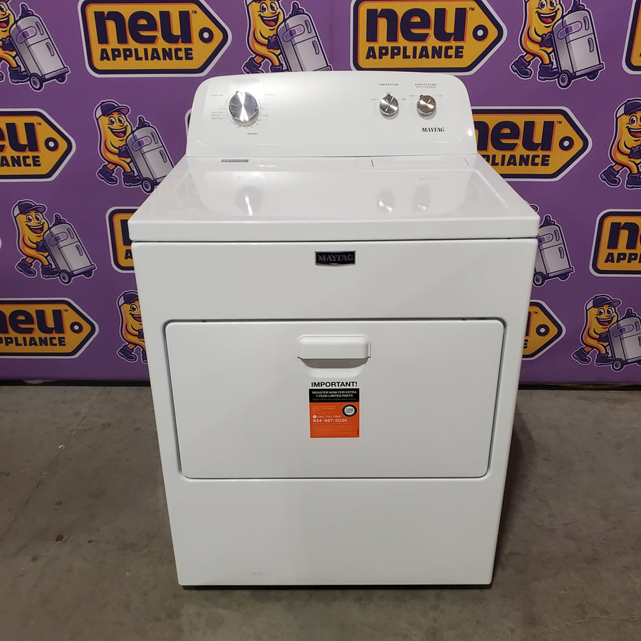 Maytag Top Load Style Electric Wrinkle Prevent 7.0 cu. ft. Dryer with Auto Dry MED4005SW - Scratch & Dent (Minor)