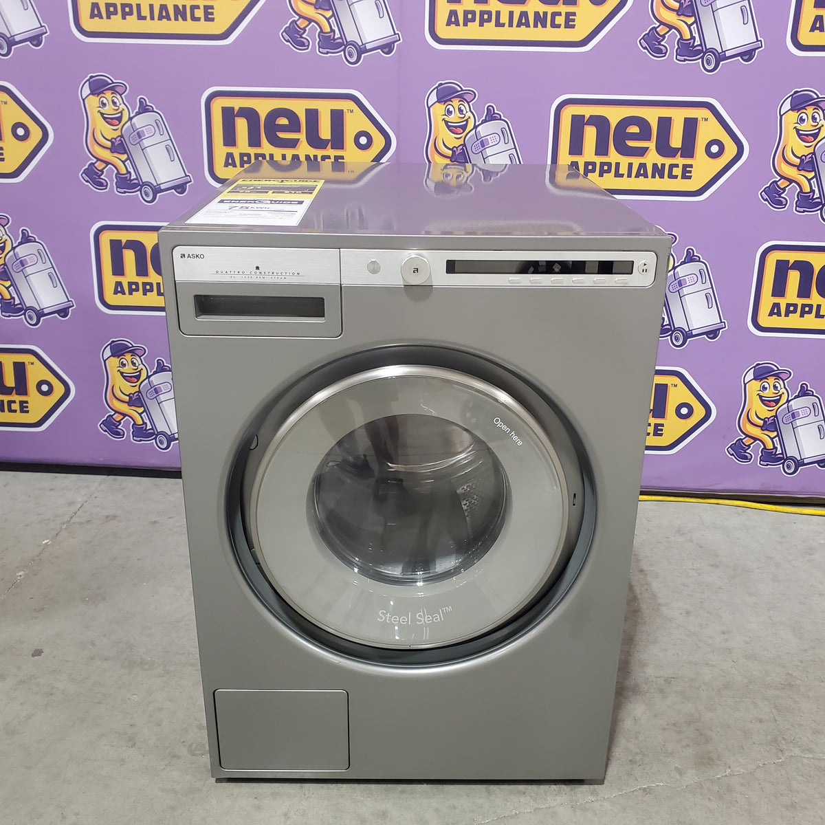 Asko 24 Inch Front Load Washer with 2.8 Cu. Ft. Capacity, Active Drum™ Technology, Quattro Construction™ Technology, 22 Wash Programs, Steam Refresh, Sanitize, Bedding, Allergy Programs, and Super Wash W4114C.T - Scratch & Dent (Minor)