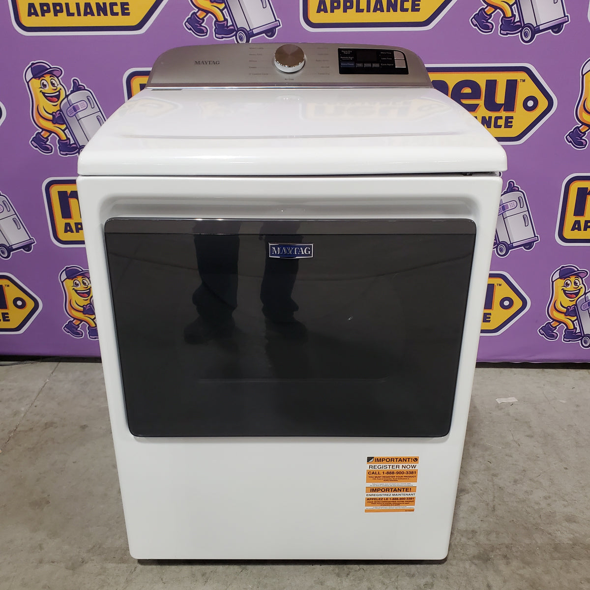 Maytag 7.4 Cu. Ft. Top Load Electric Dryer with Extra Power and Advanced Moisture Sensing MED6205RW - Open Box