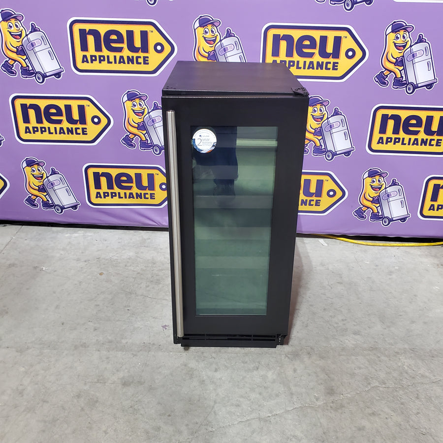 U-Line 15" Wide 24 Bottle Single Zone Black Wine Refrigerator 11110465 - UHWC115BG01A - Open Box