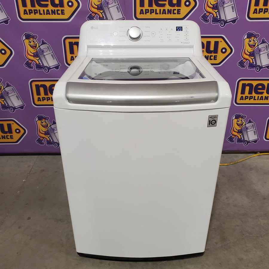 LG White Top Load 5.0 Cu. Ft. Mega Capacity Washer with TurboDrum Technology WT7150CW - Certified Refurbished