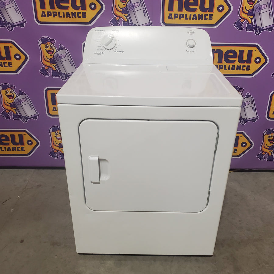 Roper 3.6 cu ft Agitator Top-Load Washer in White RTW4641BQ - Certified Refurbished and Amana 6.5 cu. ft. Electric Dryer with Automatic Cycles NED4600YQ - Certified Refurbished