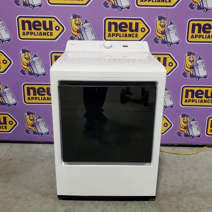 LG 5.5 cu. ft. Mega Capacity Top Load Washer with Impeller in Alpine White WT8400CW - Open Box and LG 7.3 cu. ft. Ultra Large Capacity Rear Control Electric Dryer with AI Sensing and ThinQ® Smart Features DLE8200W - Open Box