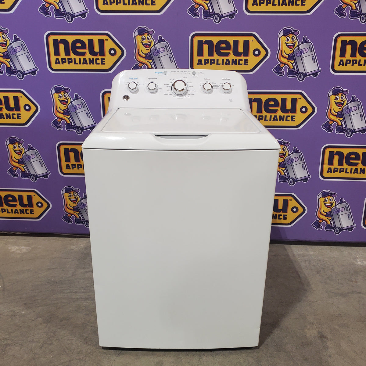 GE® 4.5 cu. ft. Capacity Washer with Stainless Steel Basket in White GTW465ASNWW - Certified Refurbished