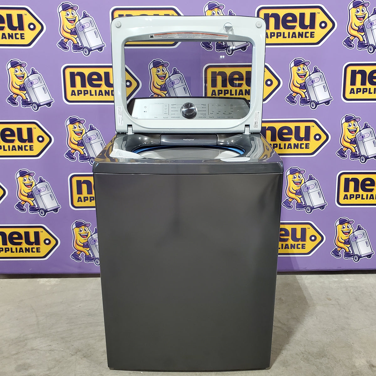 GE Profile™ ENERGY STAR® 4.9 cu. ft. Capacity Washer with Smarter Wash Technology and FlexDispense™ 20232728 - PTW605BPRDG - Open Box