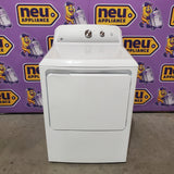 GE White Electric 7.2 Cu. Ft. Capacity Dryer with Up to 120 Ft. Venting and Reversible Door GTD38EASWWS - Certified Refurbished
